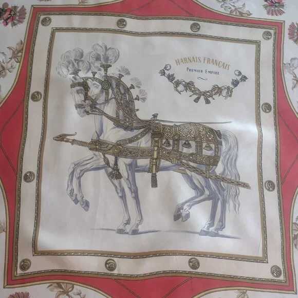 Hermès Silk Scarf Harnais Français 90cm Vintage - Picture 2 of 16